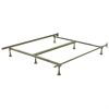 California King Metal Bed Frame with Wide Glide Legs and Headboard Brackets