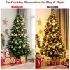 7.5 Feet Artificial Christmas Tree with Ornaments and Pre-Lit Lights - Color: Green - Size: 7.5 ft