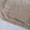 Full size Tan Linen Beige Microplush Warming Electric Blanket with Digital Controller