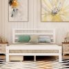 Full size White Low Profile 2 Drawer Storage Platform Bed