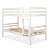 Twin Bunk Bed Children Wooden Bunk Beds Solid Hardwood-White - Color: White - Size: Twin Size