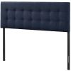 Full size Navy Fabric Modern Upholstered Headboard