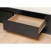 Twin XL Platform Bed Frame with 3 Storage Drawers in Black