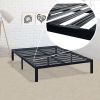 Queen size Metal Platform Bed Frame with Heavy Duty Steel Slats