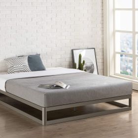 Queen size Modern Heavy Duty Low Profile Metal Platform Bed Frame