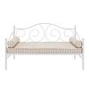 Twin White Metal Daybed with Scrolling Final Detailing - 400 lb Weight Limit