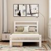 Twin size White Low Profile 2 Drawer Storage Platform Bed