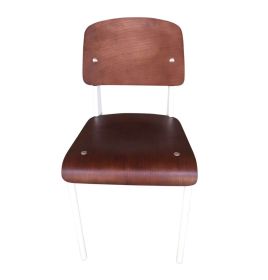 AnaÃ¯s Chair - Walnut Seat/Back & White Frame