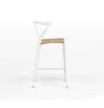 Dagmar Counter Stool - White & Natural Cord