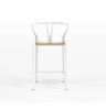 Dagmar Counter Stool - White & Natural Cord