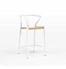 Dagmar Counter Stool - White & Natural Cord