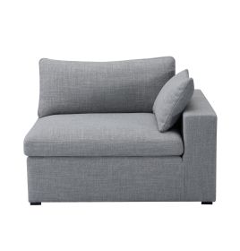 InÃ¨s Sofa - 1-Seater Single Module with Left Arm - Grey Fabric