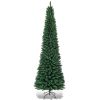 PVC Artificial Slim Pencil Christmas Tree-9 Feet - Color: Green - Size: 9 ft