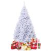 6' / 7.5' / 9' Hinged Artificial Christmas Tree with Metal Stand-7.5 ft - Color: White - Size: 7.5 ft