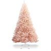 6/7 Feet Artificial Christmas Tree Hinged Full Fir Tree-6 Feet - Color: Pink - Size: 6 ft