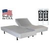 Split King Heavy Duty Adjustable Bed Base with Wall-hugger Design