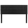 Queen size Modern Black Fabric Upholstered Panel Headboard