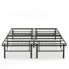 Queen size Folding Sturdy Metal Platform Bed Frame with Storage Space