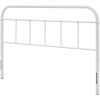 Queen size Vintage White Metal Headboard with Round Corners