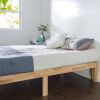 Twin Solid Wood Platform Bed Frame in Natural Finish