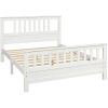 White Pine Wood Slatted Platform Headboard Footboard Full Size Bed