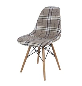 Eiffel Chair - Upholstered - Fabric E03 (Legs: Metal Black)